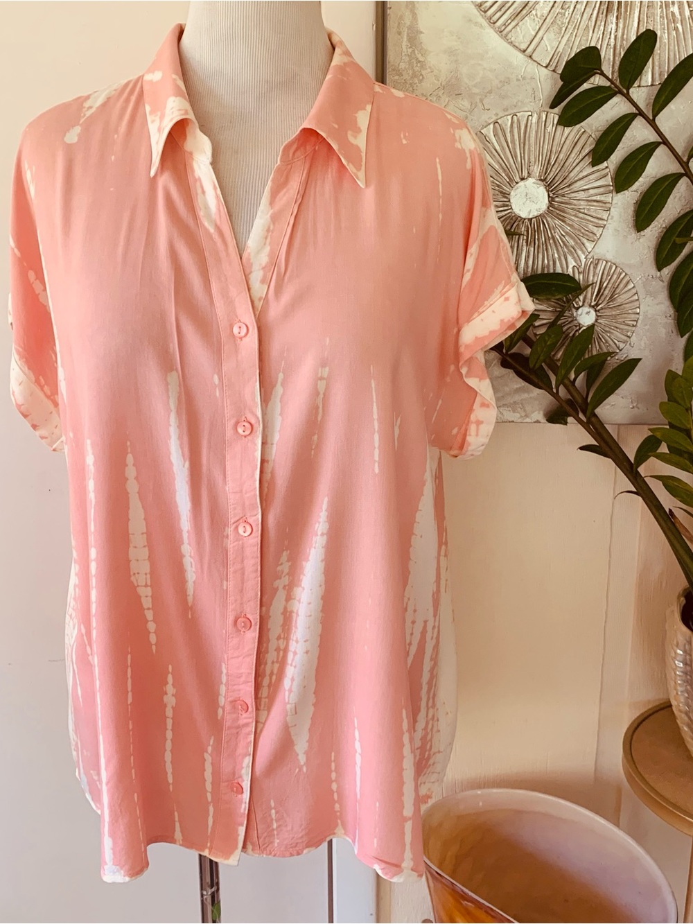 STYLE &CO  100%  RAYON BLOUSE SIZE  XL